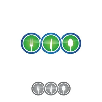 Infinity vector design template for restaurant on the white background Stock Illustration