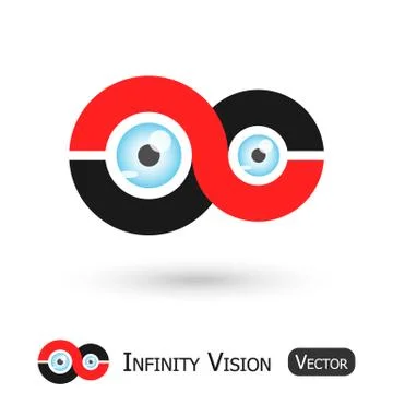 Infinity vision ( infinity sign and eyeball ) 스톡 일러스트