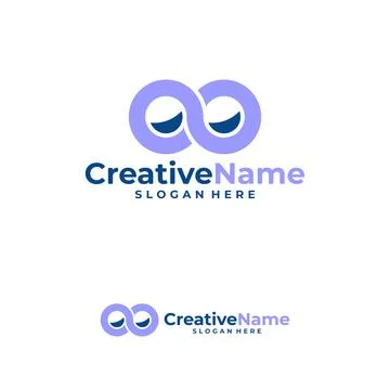 Infinity water logo design vector template, Creative infinity water waves l.. Stock Illustration