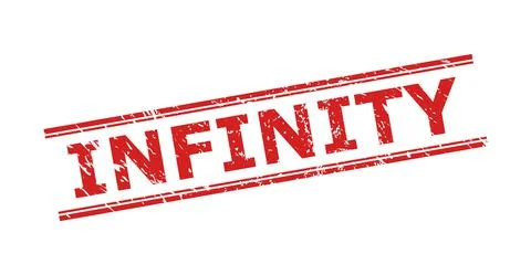 INFINITY Watermark with Corroded Style and Double Parallel Lines 스톡 일러스트