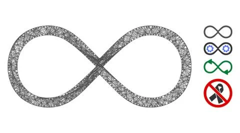 Infinity Web Vector Mesh Illustration Stock Illustration