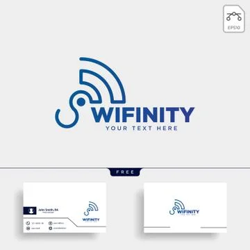 Infinity wifi connection logo template vector illustration icon element isola Stock Illustration