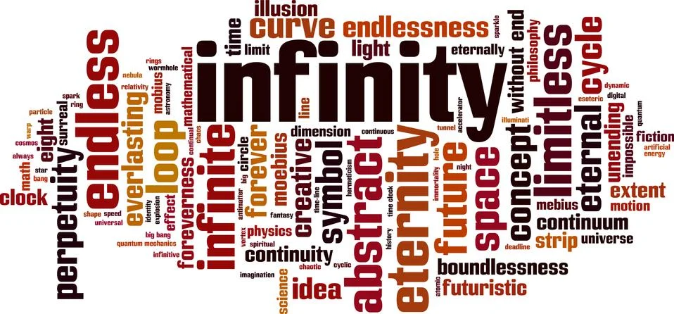 Infinity word cloud 스톡 일러스트