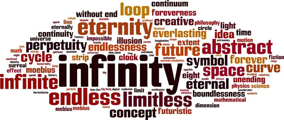 Infinity word cloud 스톡 일러스트