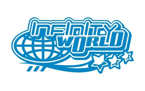 Infinity world globe vintage Y2K icon or sign Stock Illustration
