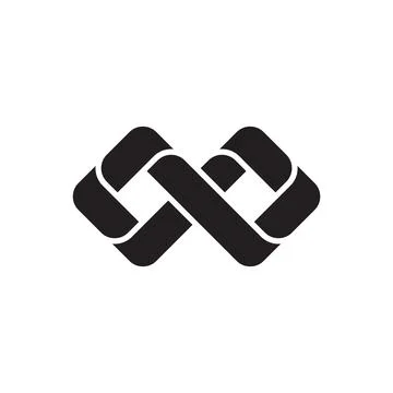 Infinity X letter logo design vector isolated on white background. Stock Illustration