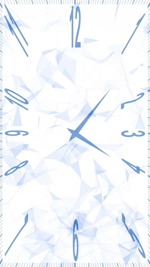 Infinty vertical time clock on white background with trinagle shapes loop mo Stock Footage 344141859