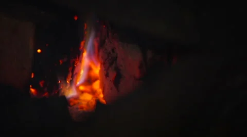 Inflames the fire smoldering tree Stock Footage 68030720