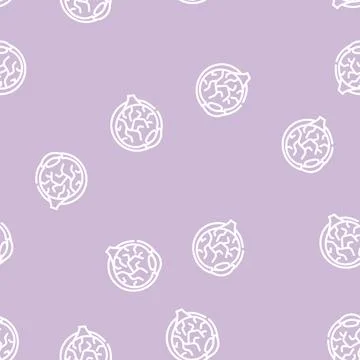 Inflammation of eye ophthalmology line vector seamless pattern Stock Illustration