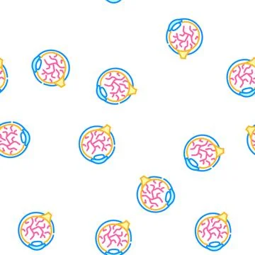 Inflammation of eye ophthalmology vector seamless pattern Illustrazione stock
