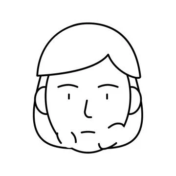 Inflammation of submandibular lymph nodes line icon vector illustration Illustrazione stock
