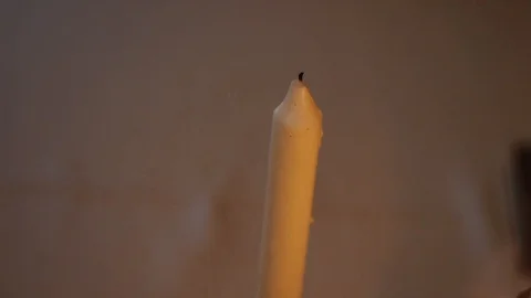 Inflammation of a wax candle Stock-Footage 93020606