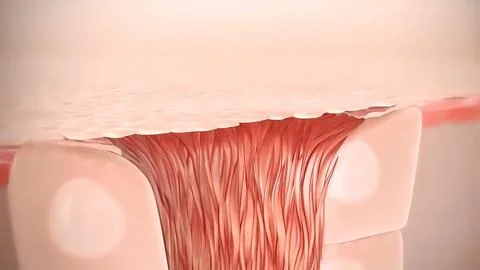 Inflammatory acne occurs when bacteria infect clogged or closed pores Stock Illustration
