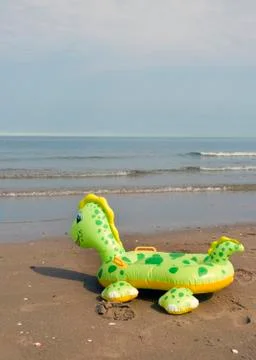 Inflatable aimal at the beach Foto stock