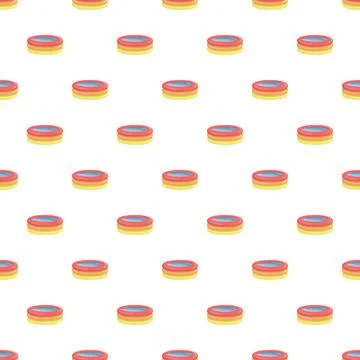 Inflatable backyard swimming pools seamless pattern background イラスト素材