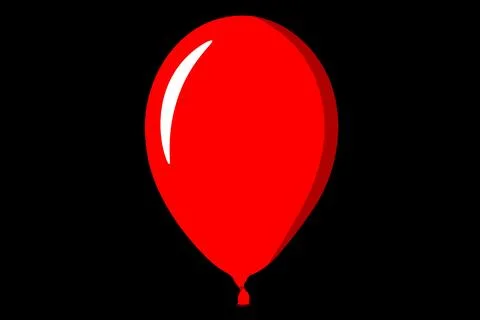 Inflatable balloon, on the black background Stock Photos