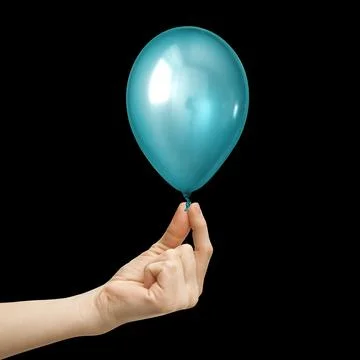 Inflatable balloon, on the black background Stock Photos