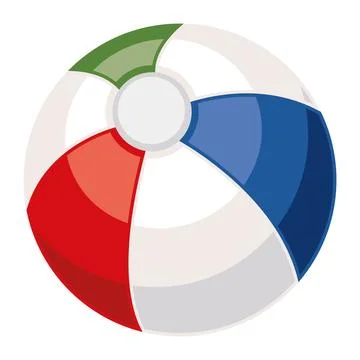 Inflatable beach ball Illustrazione stock