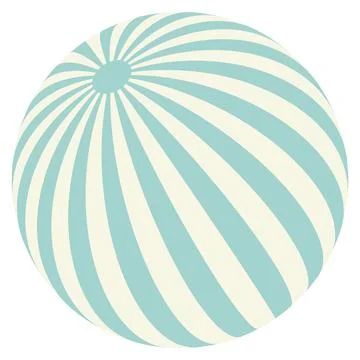 Inflatable beach ball isolated on white background Stock Illustration