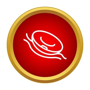 Inflatable boat floating on water surface icon 库存插图