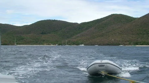 Inflatable Boat Stock Footage 458105