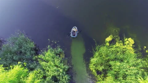 Inflatable boat 스톡 동영상 68345699