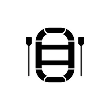 Inflatable boat icon element of camping icon for mobile concept and web apps. Stock Illustration