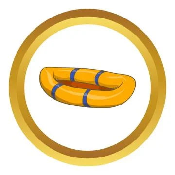 Inflatable boat icon Illustrazione stock