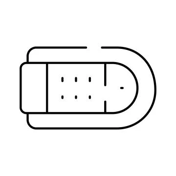 Inflatable boat icon representing rescue and adventure travel Stock Illustration