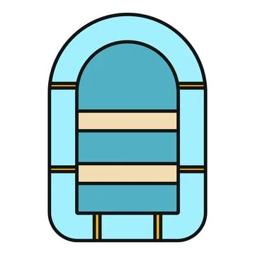 Inflatable boat icon representing water transport and adventure Stock Illustration
