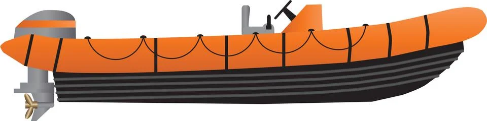Inflatable Boat Stock-Illustration