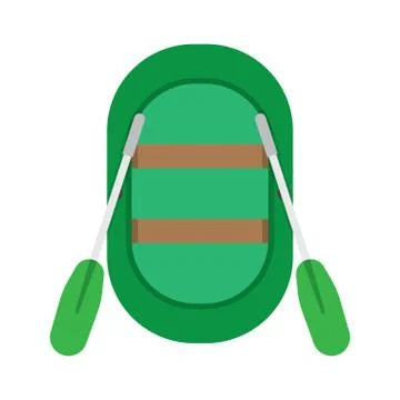 Inflatable boat vector illustration Illustrazione stock