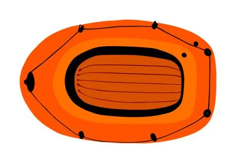 Inflatable boat vector isolated on white background. Rubber boat イラスト素材
