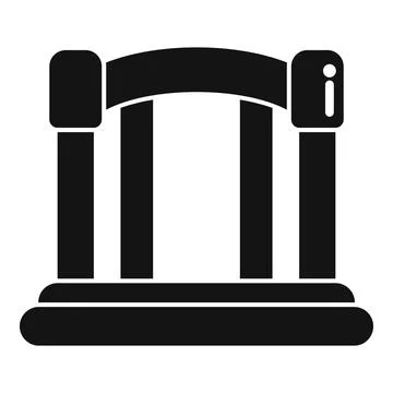 Inflatable bounce castle entry gate simple icon Stock Illustration