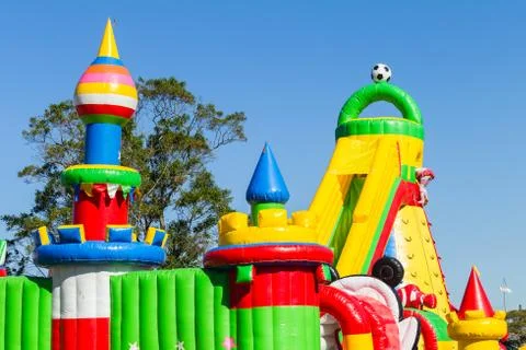 Inflatable Castle Entertainment Stock Photos