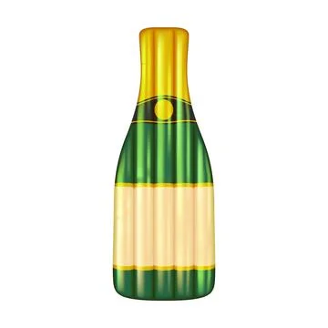 Inflatable Champagne Bottle Pool Float Stockillustratie