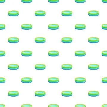 Inflatable children's pools seamless pattern for summer Stock Illustration