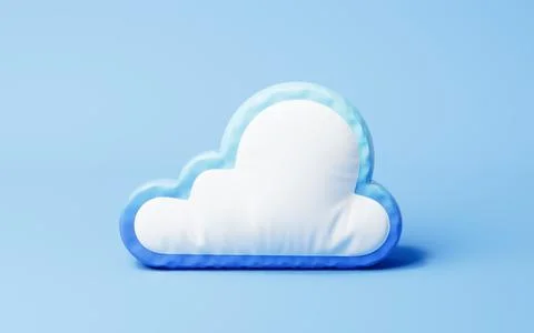 Inflatable cloud balloon, 3d rendering. Illustrazione stock