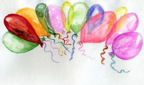 Inflatable Colorful Balloons Stock Illustration