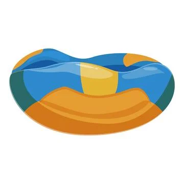 Inflatable colorful pool float providing relaxation and summer fun Stock Illustration