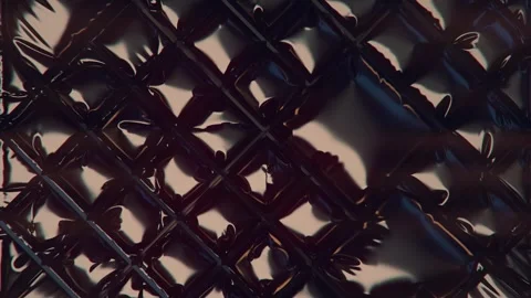 Inflatable dark film loop animation pattern on metal frame. 3d rendering Stock Footage 243556689