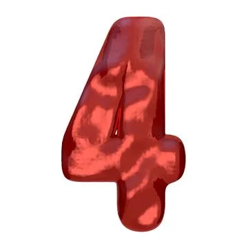 Inflatable digits of the alphabet. 3D Stock Illustration