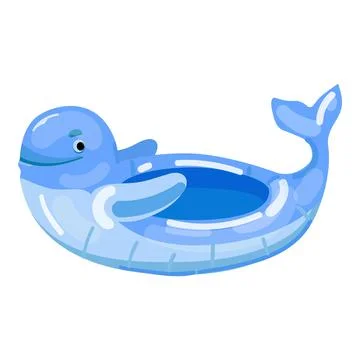 Inflatable dolphin icon cartoon vector. Summer pool Stock Illustration