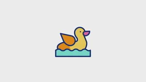 Inflatable Duck Animated Icon Stock Footage 320225518
