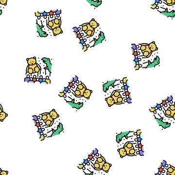 Inflatable figure parade vector seamless pattern Stock Illustration