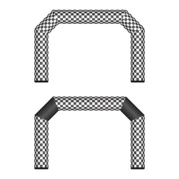 Inflatable finish line vector illustration isolated on white background Stock-Illustration