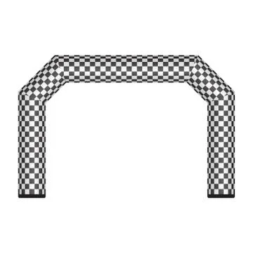 Inflatable finish line vector illustration isolated on white background Stock Illustration