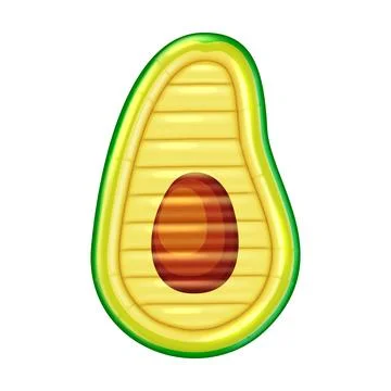 Inflatable Float in Avocado Shape for Pool Fun Stock Illustration