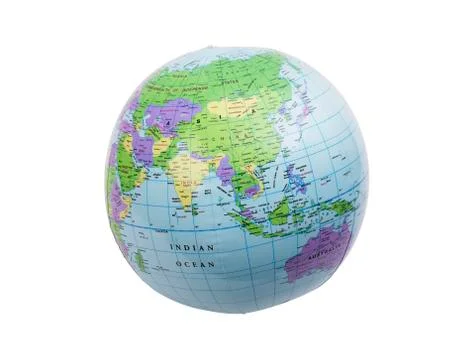 Inflatable globe isolated Stock Photos