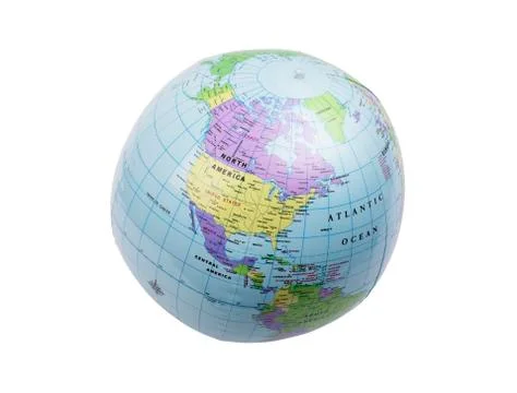 Inflatable globe isolated Stock Photos